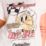 Polera Manga Corta Casual Mujer RELAXED DANNY GRAPHIC TEE Blanca Cat