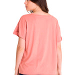 Polera Manga Corta Casual Mujer RELAXED FLORAL GRAPHIC TEE Rosada Cat