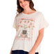 Polera Manga Corta Casual Mujer RELAXED FLORAL GRAPHIC TEE Blanca Cat