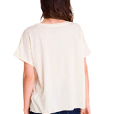 Polera Manga Corta Casual Mujer RELAXED FLORAL GRAPHIC TEE Blanca Cat