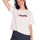 Polera Manga Corta Casual Mujer BOXY HEAVYWEIGHT HERITAGE 1925 GRAPHIC TEE Blanca Cat