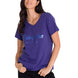 Polera Manga Corta Cuello V Mujer CAT METALLIC SCRIPT V-NECK Indigo Cat