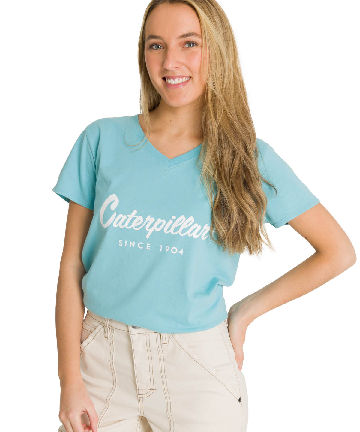 Polera Manga Corta Mujer Since 1904 Celeste CAT