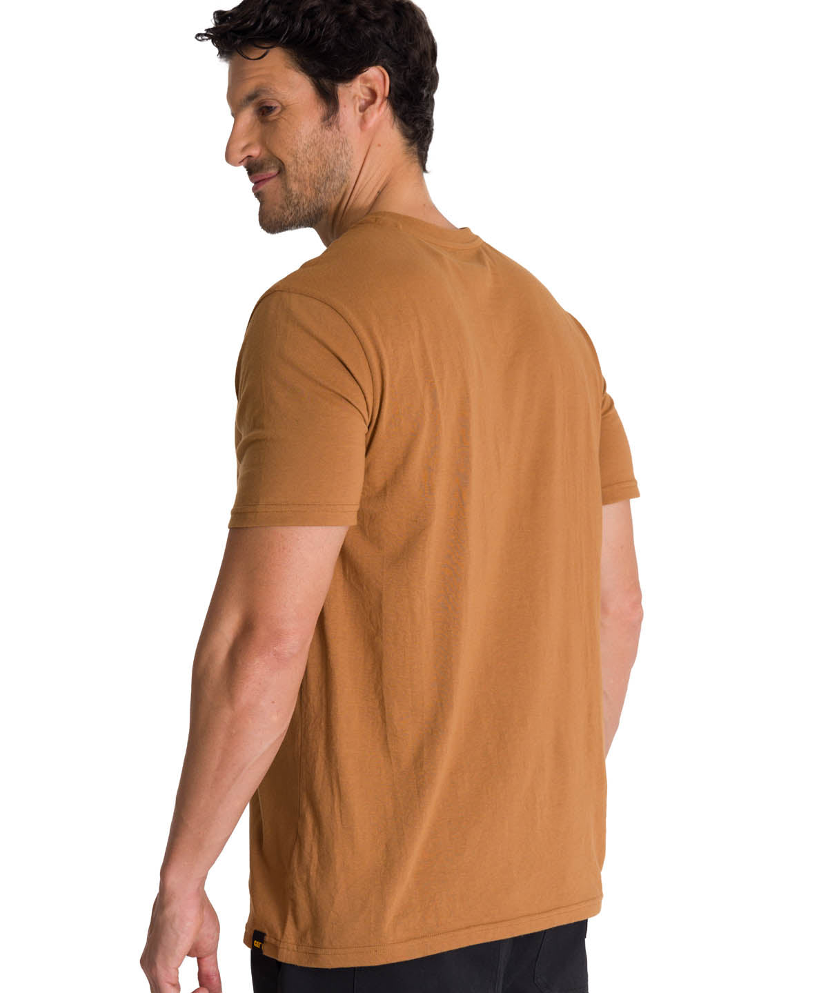 Polera Manga Corta Hombre Everyday Workwear Café CAT