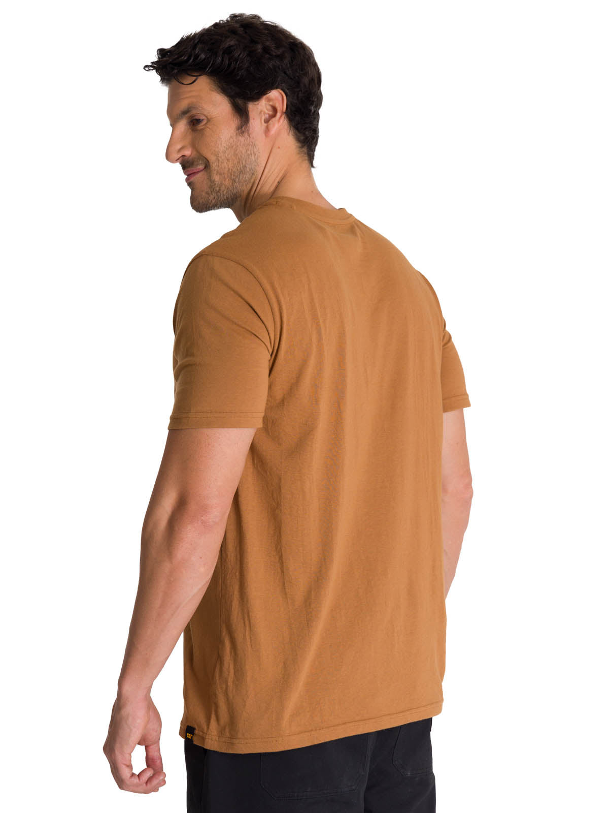 Polera Manga Corta Hombre Everyday Workwear Café CAT