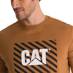 Polera Manga Corta Hombre Everyday Workwear Café CAT
