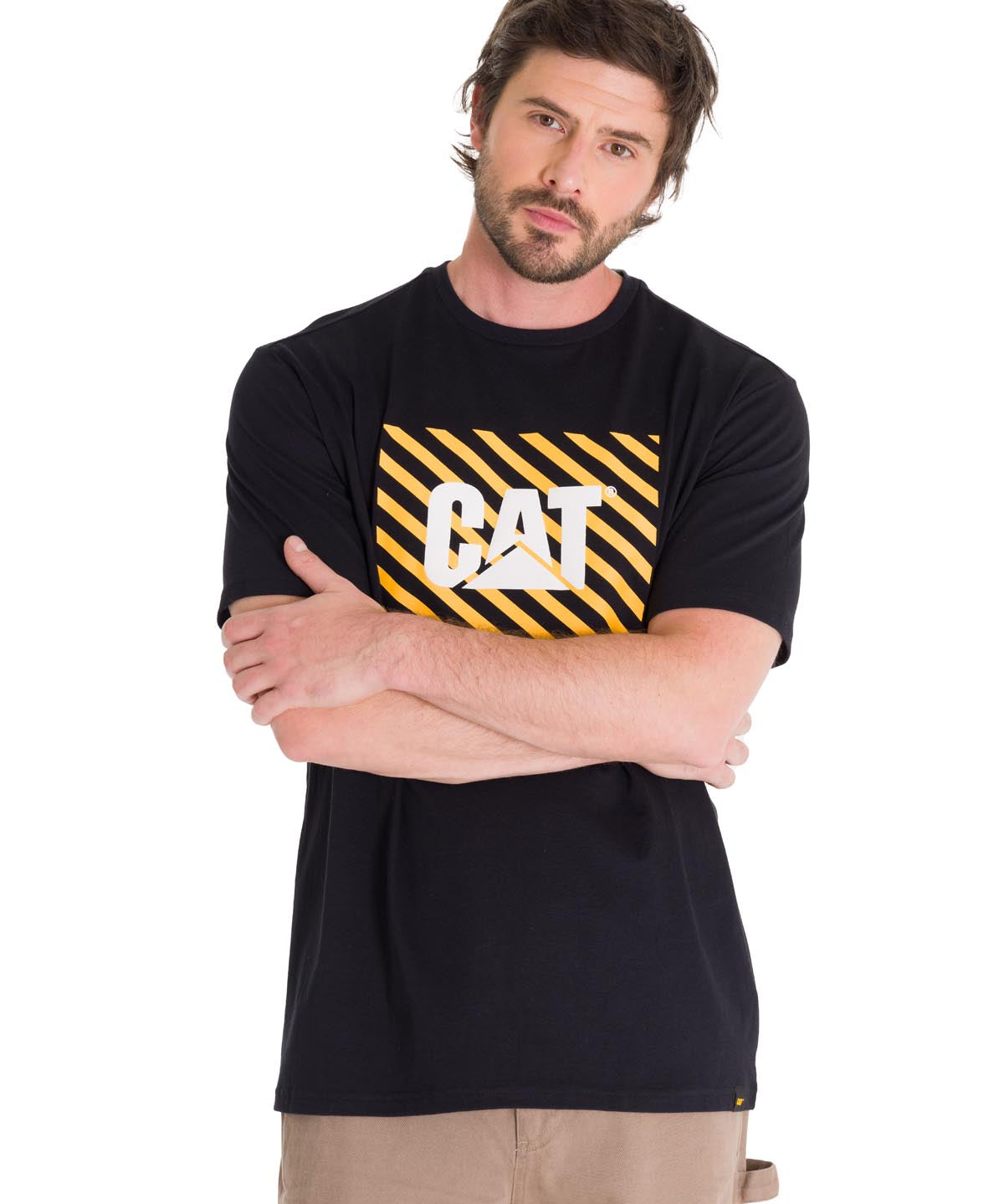 Polera Manga Corta Hombre EVERYDAY WORKWEAR GRAPHIC TEE Negra Cat