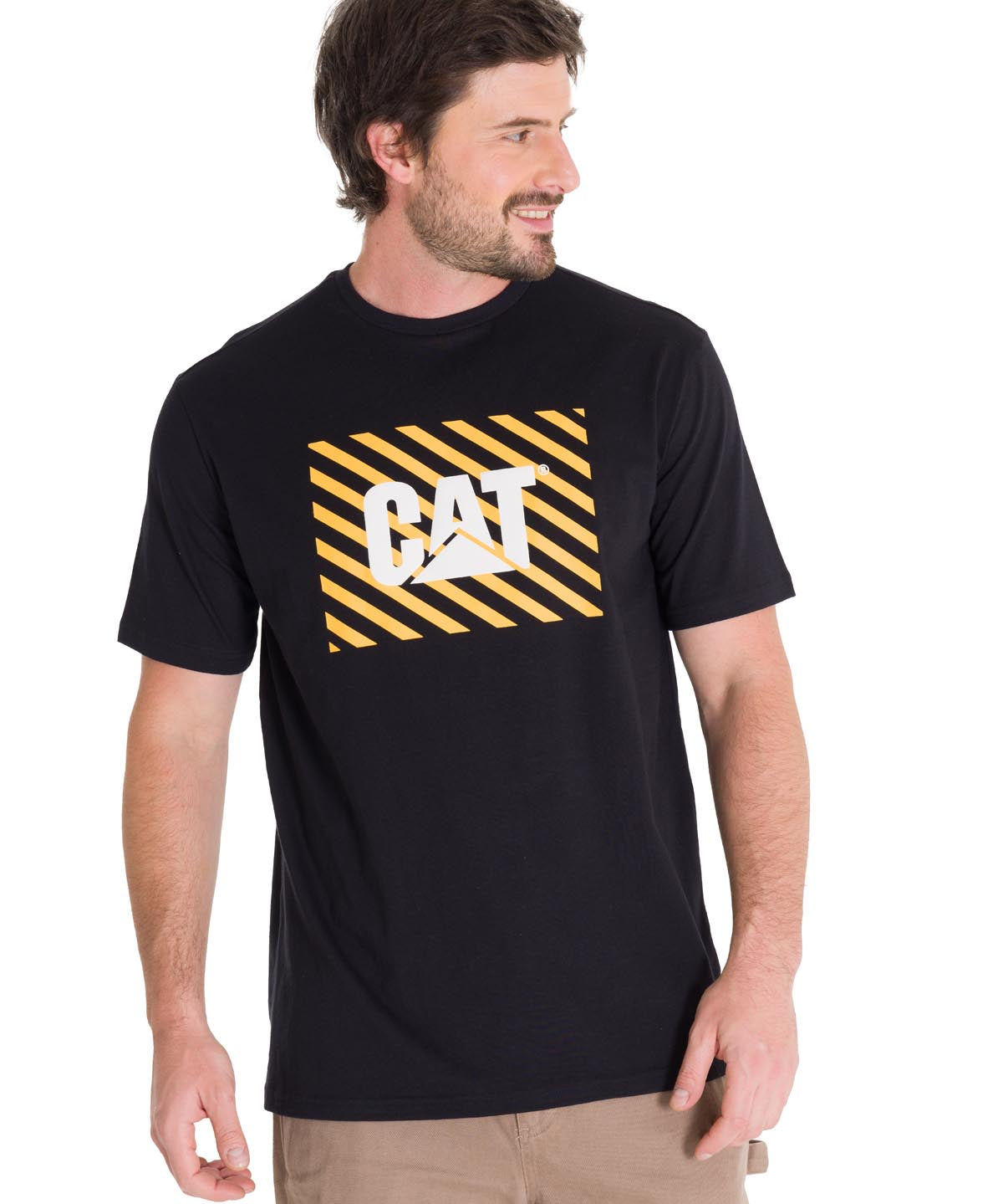 Polera Manga Corta Hombre EVERYDAY WORKWEAR GRAPHIC TEE Negra Cat