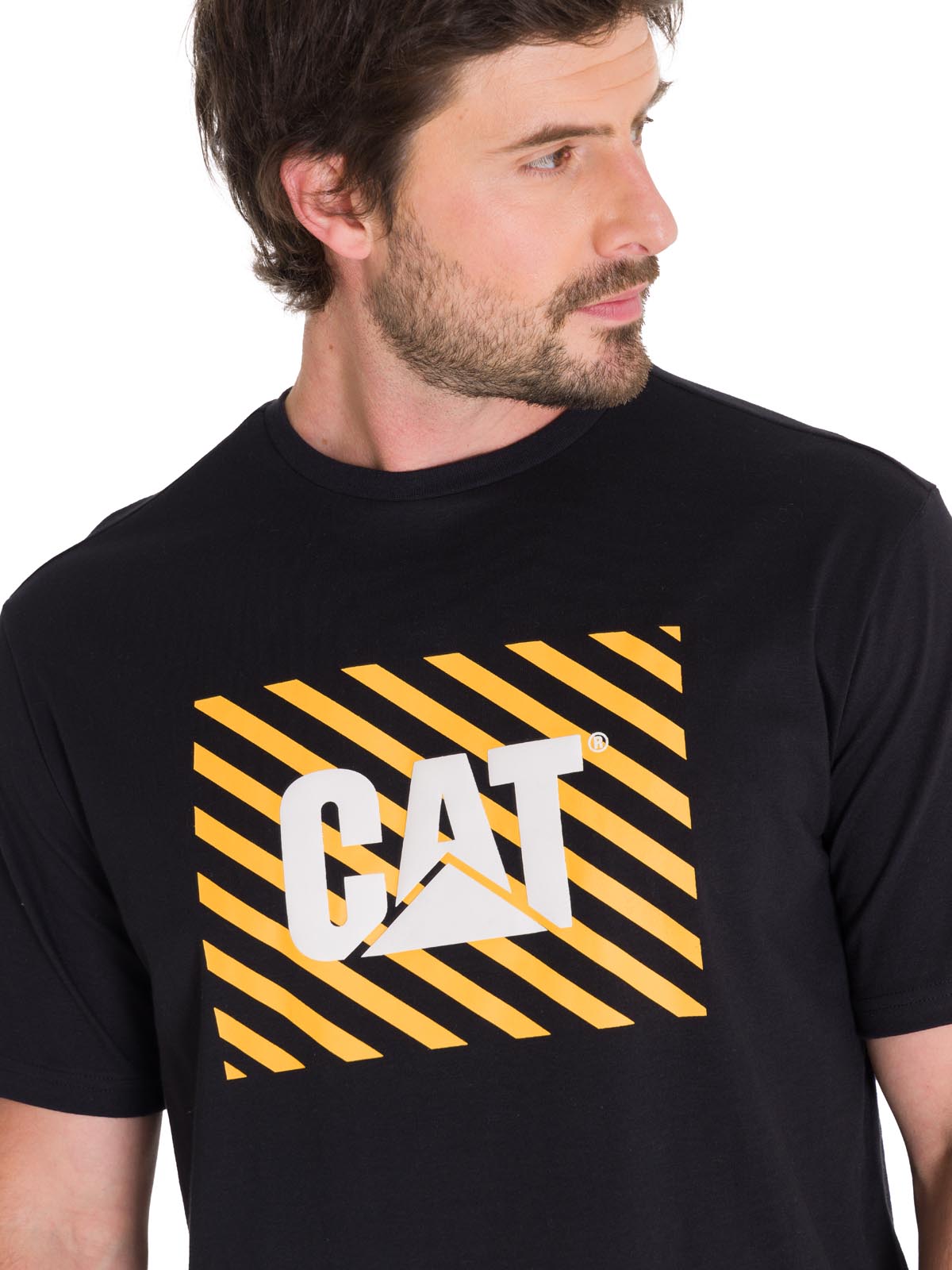Polera Manga Corta Hombre EVERYDAY WORKWEAR GRAPHIC TEE Negra Cat