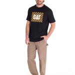 Polera Manga Corta Hombre EVERYDAY WORKWEAR GRAPHIC TEE Negra Cat