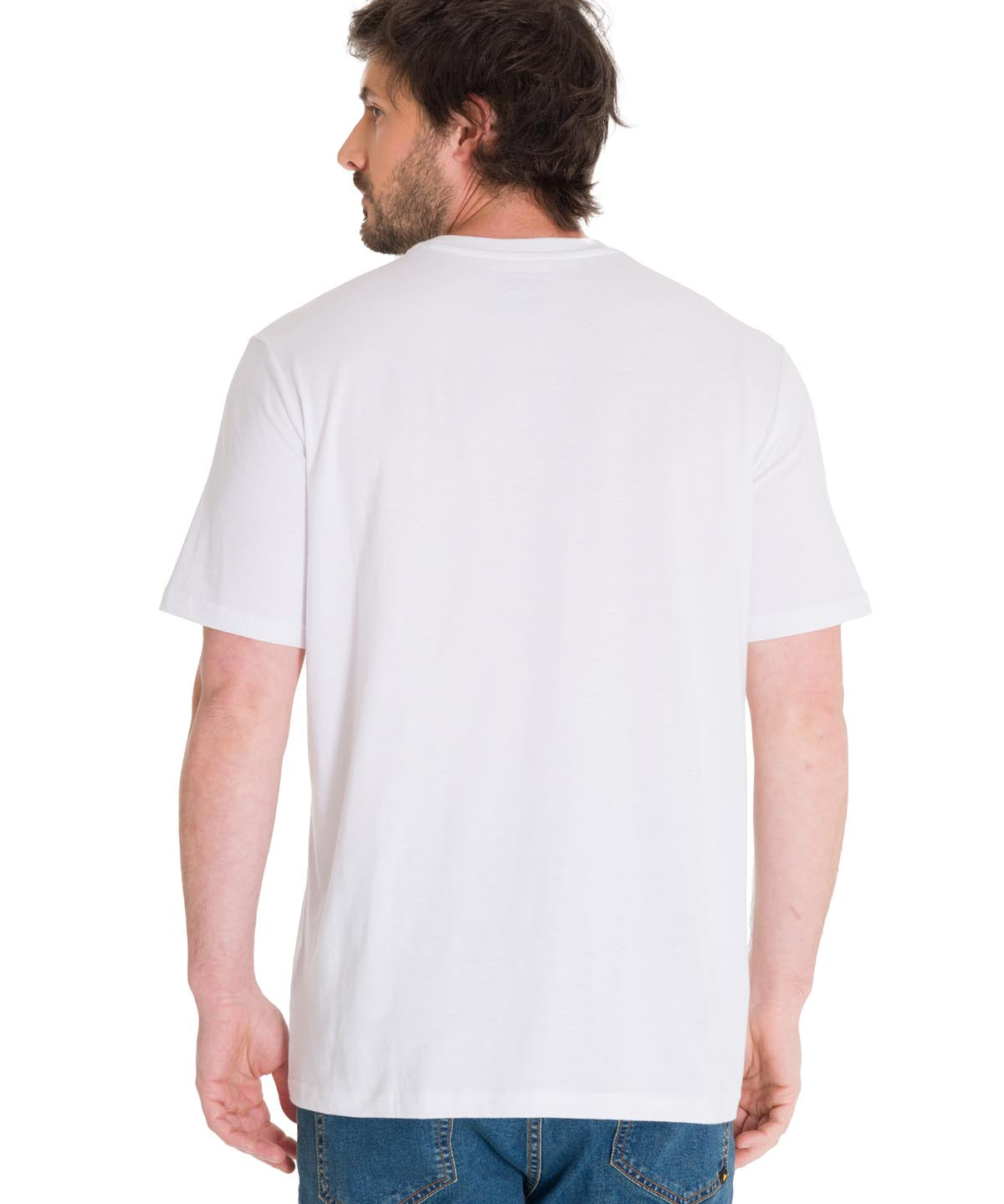 Polera Manga Corta Hombre EVERYDAY WORKWEAR GRAPHIC TEE Blanca Cat