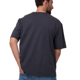Polera Manga Corta Hombre Heavyweight Relaxed Negro Cat