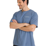 Polera Casual Hombre Heavyweight Relaxed Azul CAT