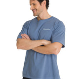 Polera Casual Hombre Heavyweight Relaxed Azul CAT