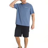 Polera Casual Hombre Heavyweight Relaxed Azul CAT