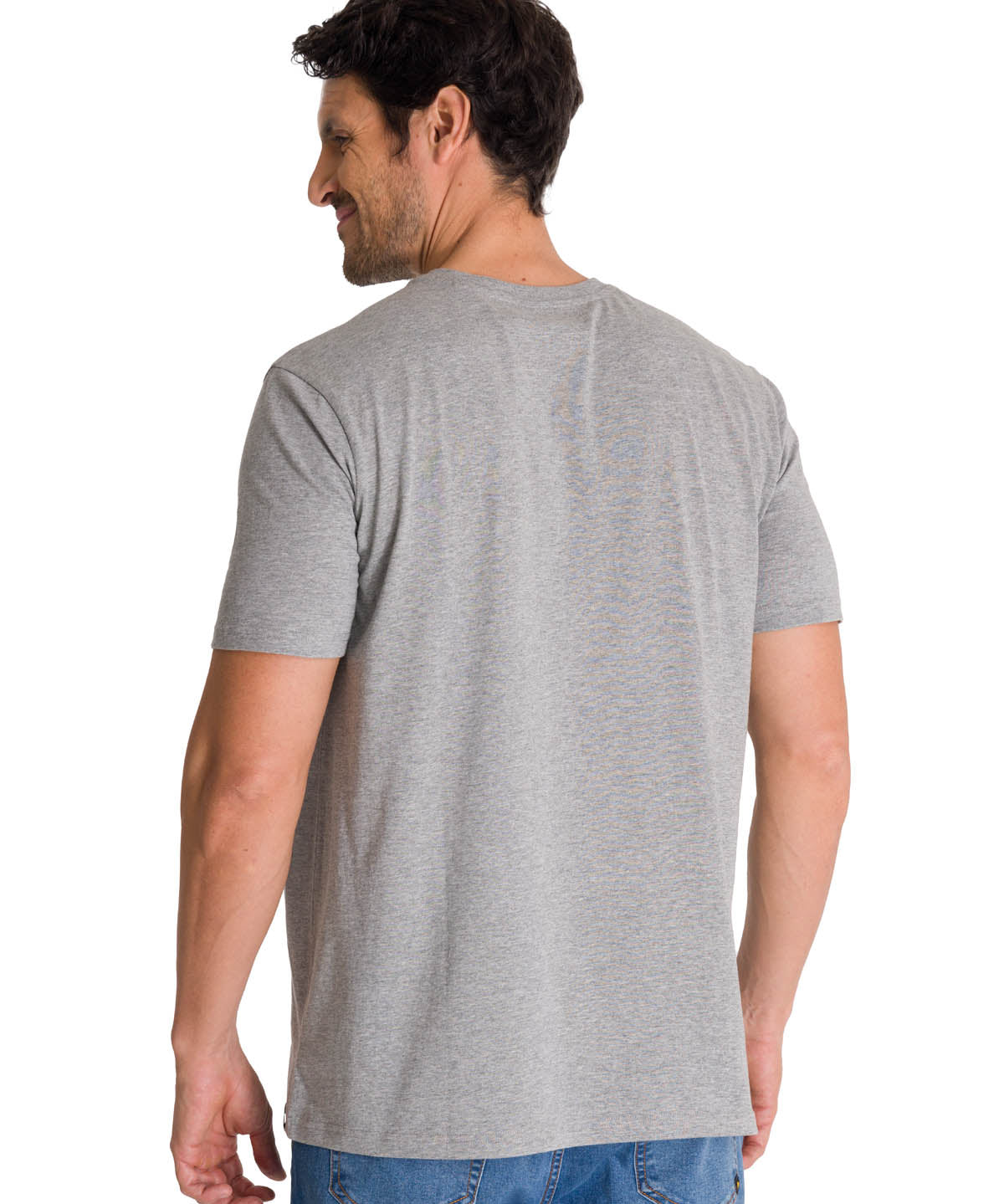 Polera Manga Corta Hombre Heritage N°77 Gris CAT