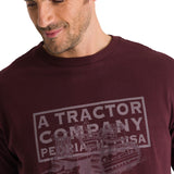 Polera Manga Corta Hombre Heritage Tractor Morado CAT