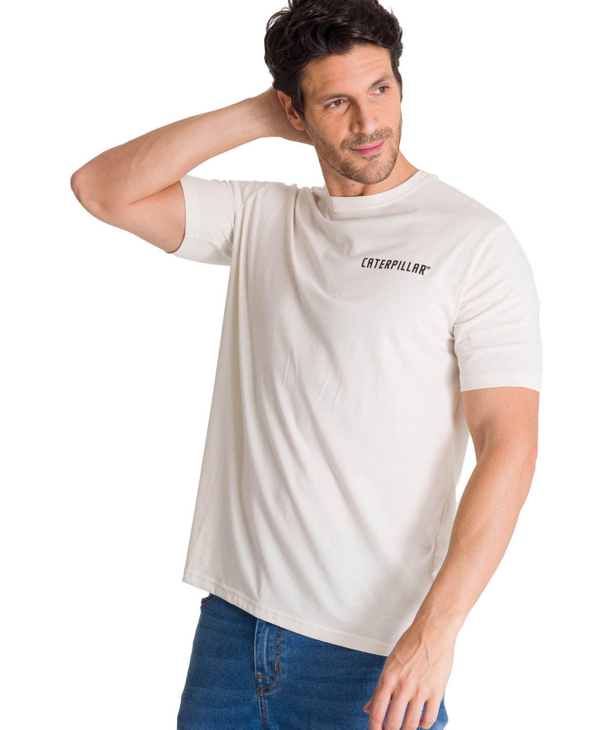 Polera Casual Hombre Heritage Motor Grader Beige CAT