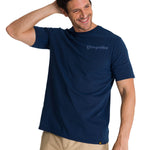 Polera Manga Corta Hombre Heritage Hard Work Azul CAT