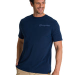 Polera Manga Corta Hombre Heritage Hard Work Azul CAT