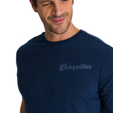 Polera Manga Corta Hombre Heritage Hard Work Azul CAT