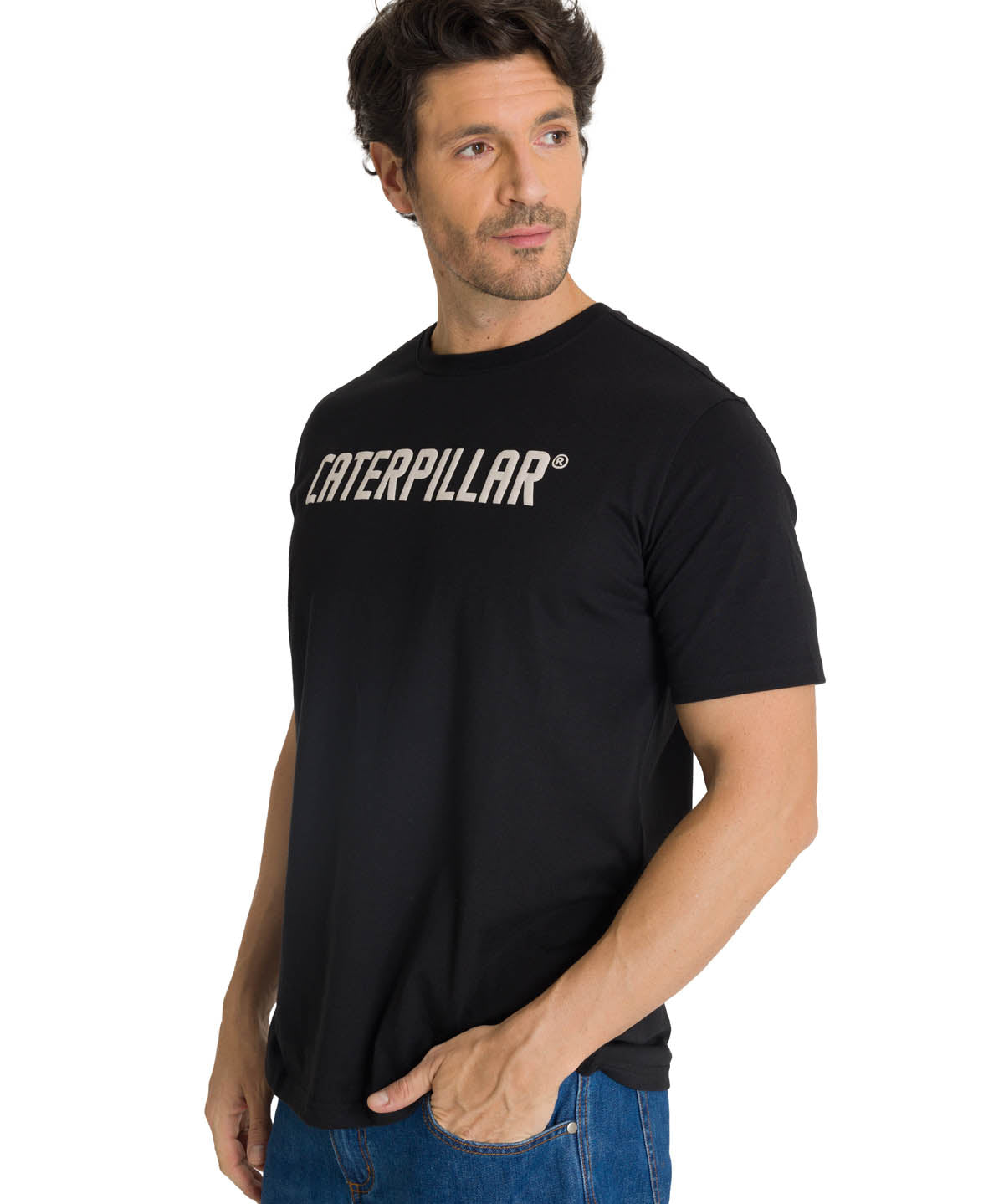 Polera Manga Corta Hombre Caterpillar Puff Negro CAT