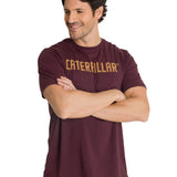 Polera Manga Corta Hombre Caterpillar Puff Morado CAT