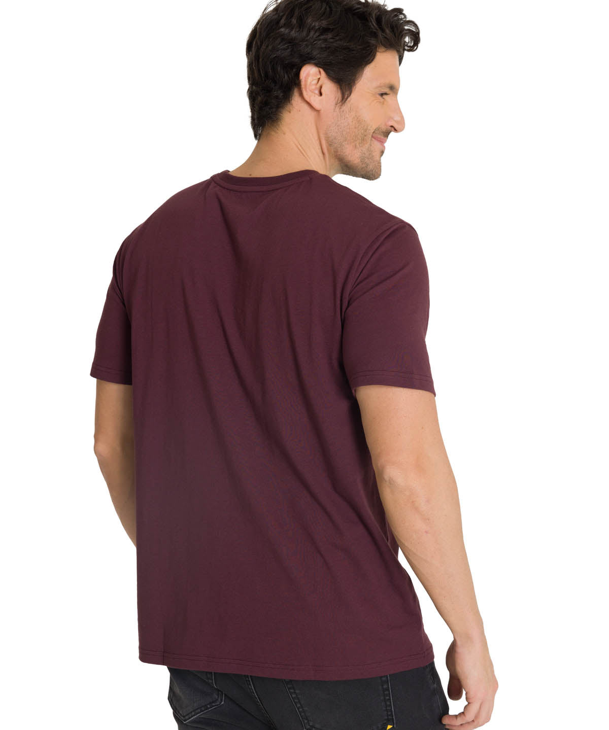 Polera Manga Corta Hombre Caterpillar Puff Morado CAT