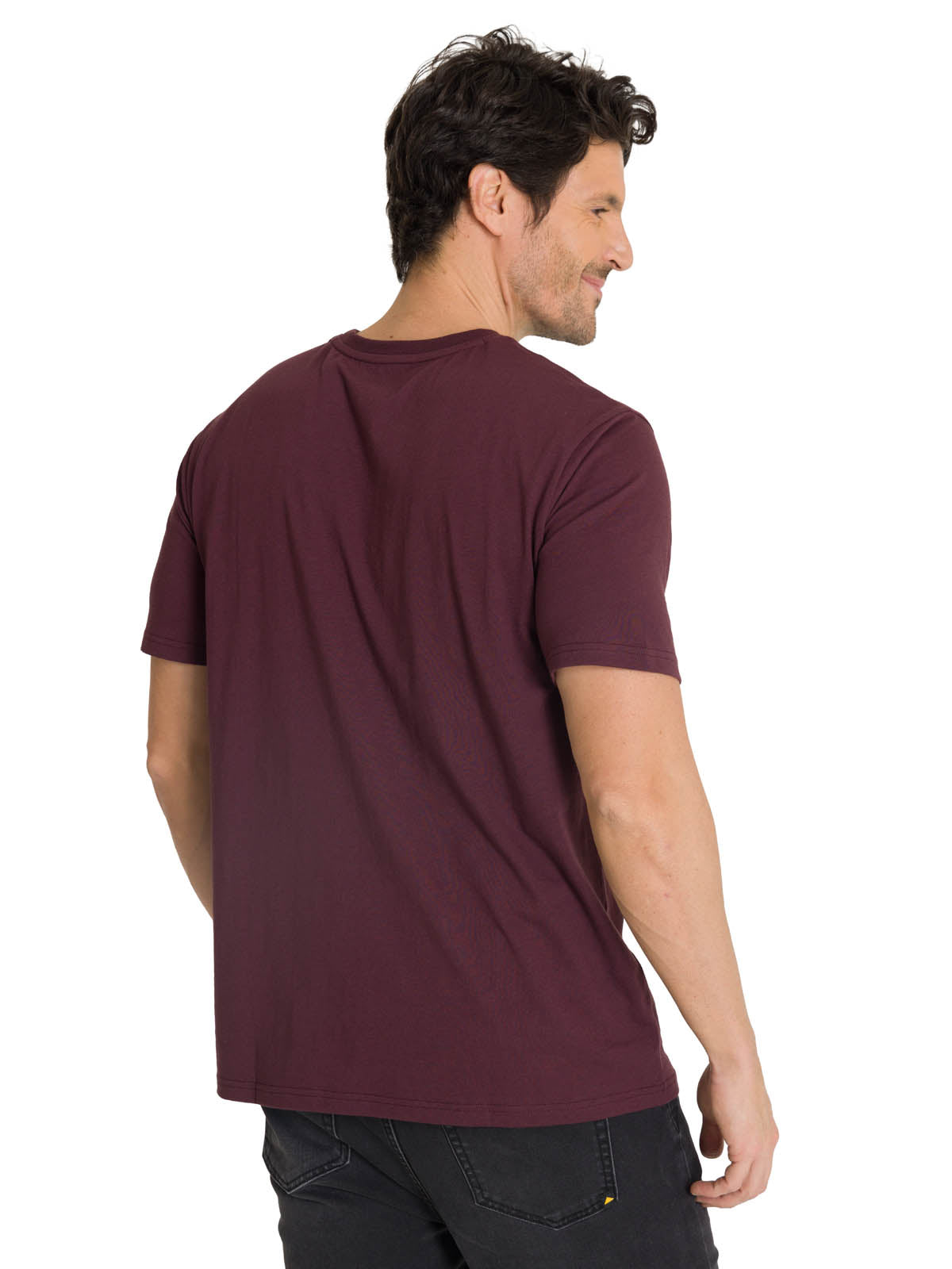 Polera Manga Corta Hombre Caterpillar Puff Morado CAT