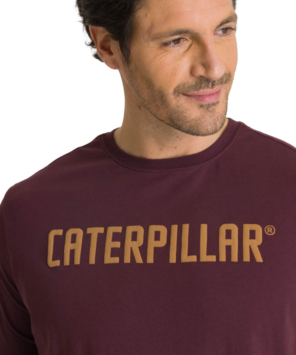 Polera Manga Corta Hombre Caterpillar Puff Morado CAT