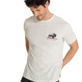 Polera Manga Corta Hombre Roam Free Bison Blanco CAT