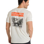 Polera Manga Corta Hombre Roam Free Bison Blanco CAT