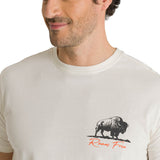Polera Manga Corta Hombre Roam Free Bison Blanco CAT