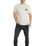 Polera Manga Corta Hombre Roam Free Bison Blanco CAT