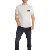 Polera Manga Corta Hombre Roam Free Bison Blanco CAT