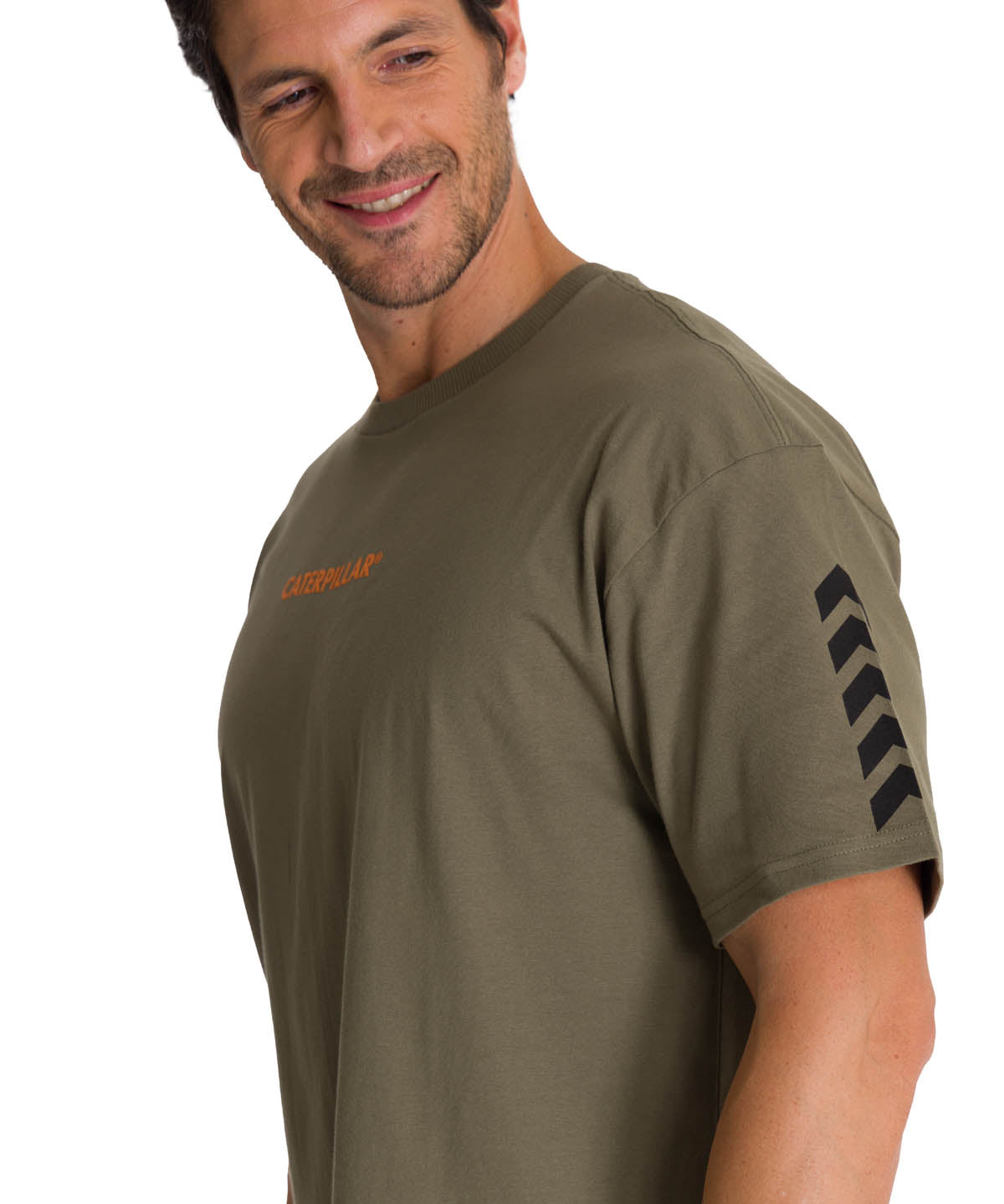 Polera Manga Corta Hombre Premiun Quality Oliva CAT