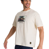 Polera Manga Corta Hombre Relaxed Innovation Blanco CAT
