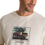 Polera Manga Corta Hombre Relaxed Innovation Blanco CAT