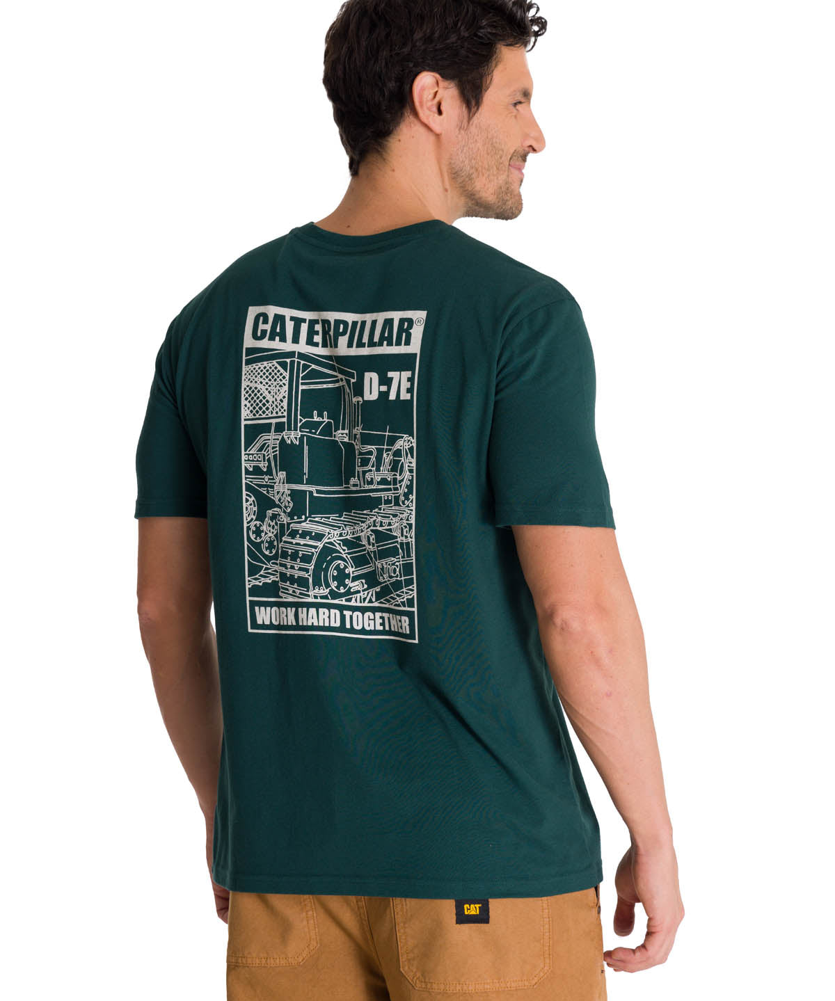 Polera Manga Corta Hombre Heritage Diseño Petroleo CAT