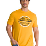 Polera Manga Corta Hombre Original Tractor Amarillo CAT