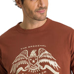 Polera Manga Corta Hombre Roam Free Terracota CAT