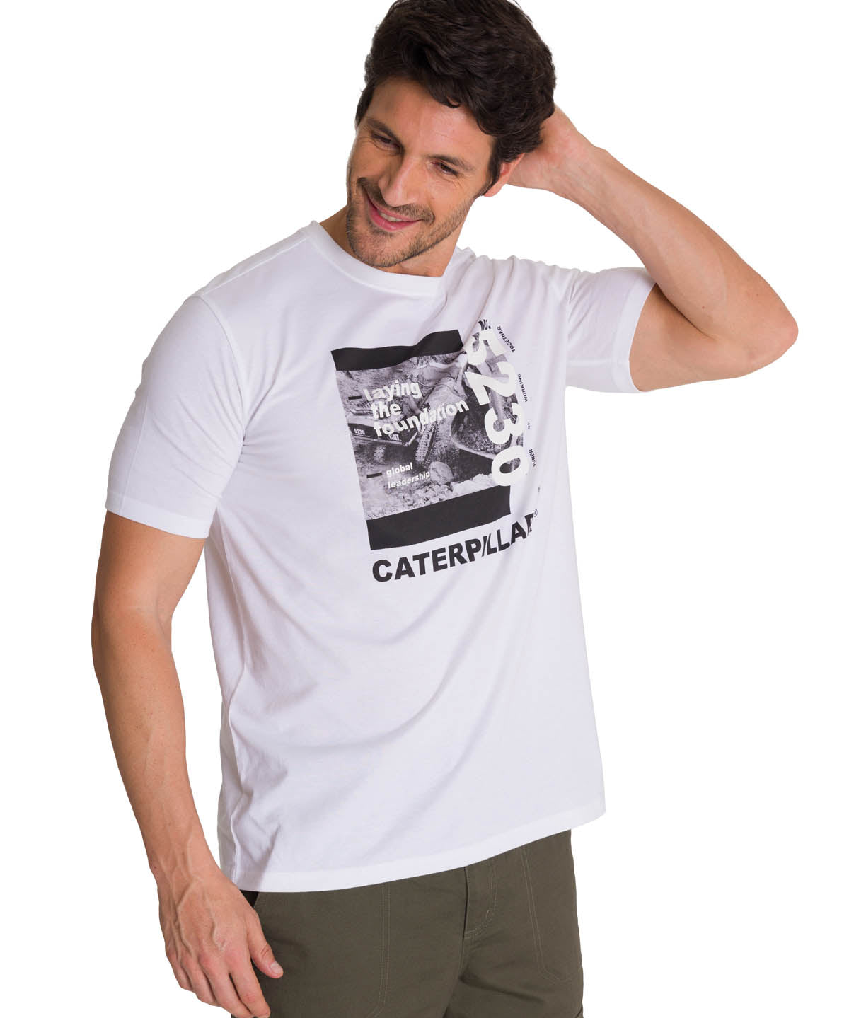Polera Manga Corta Hombre Everyday Workwear Blanco CAT