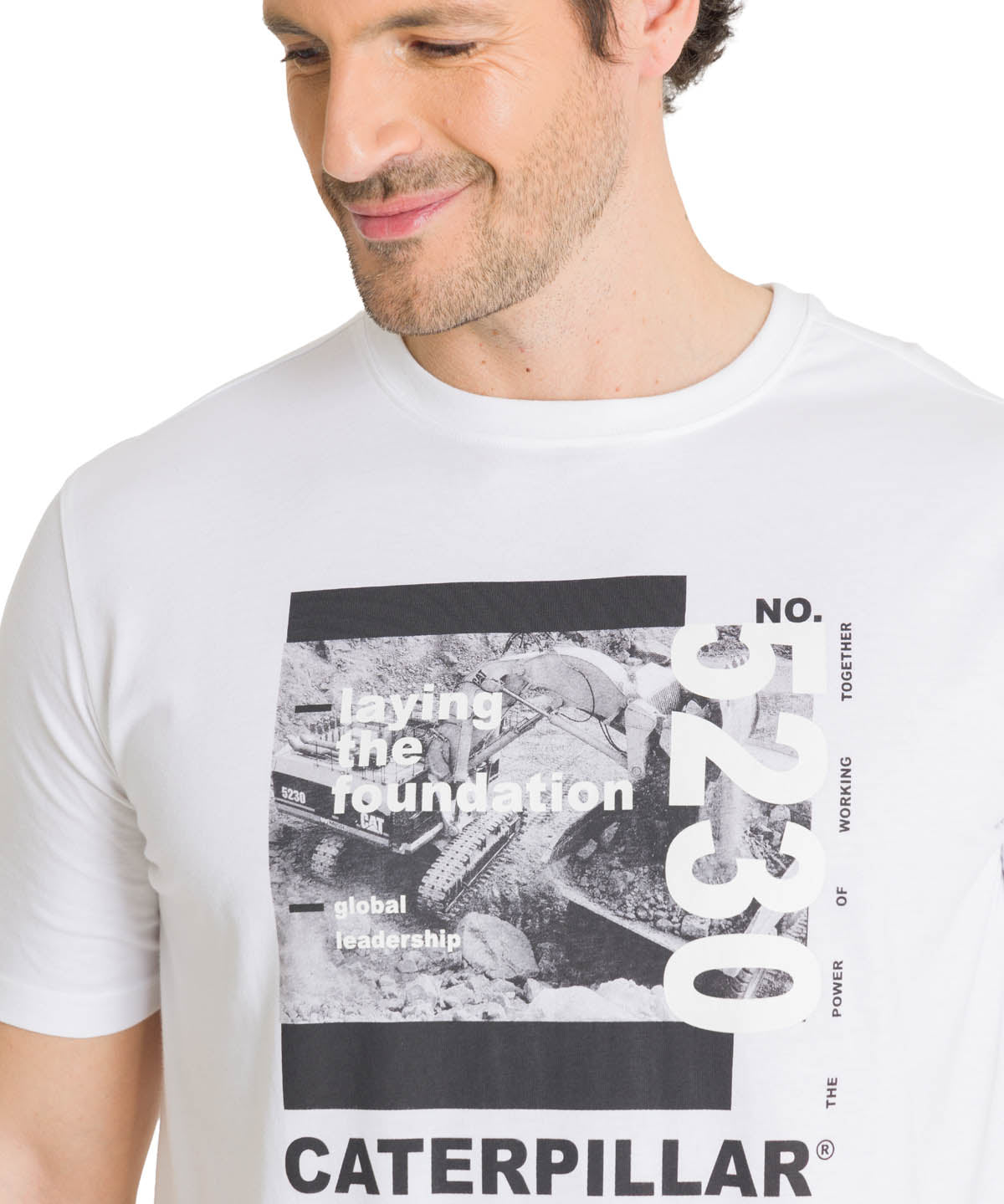 Polera Manga Corta Hombre Everyday Workwear Blanco CAT