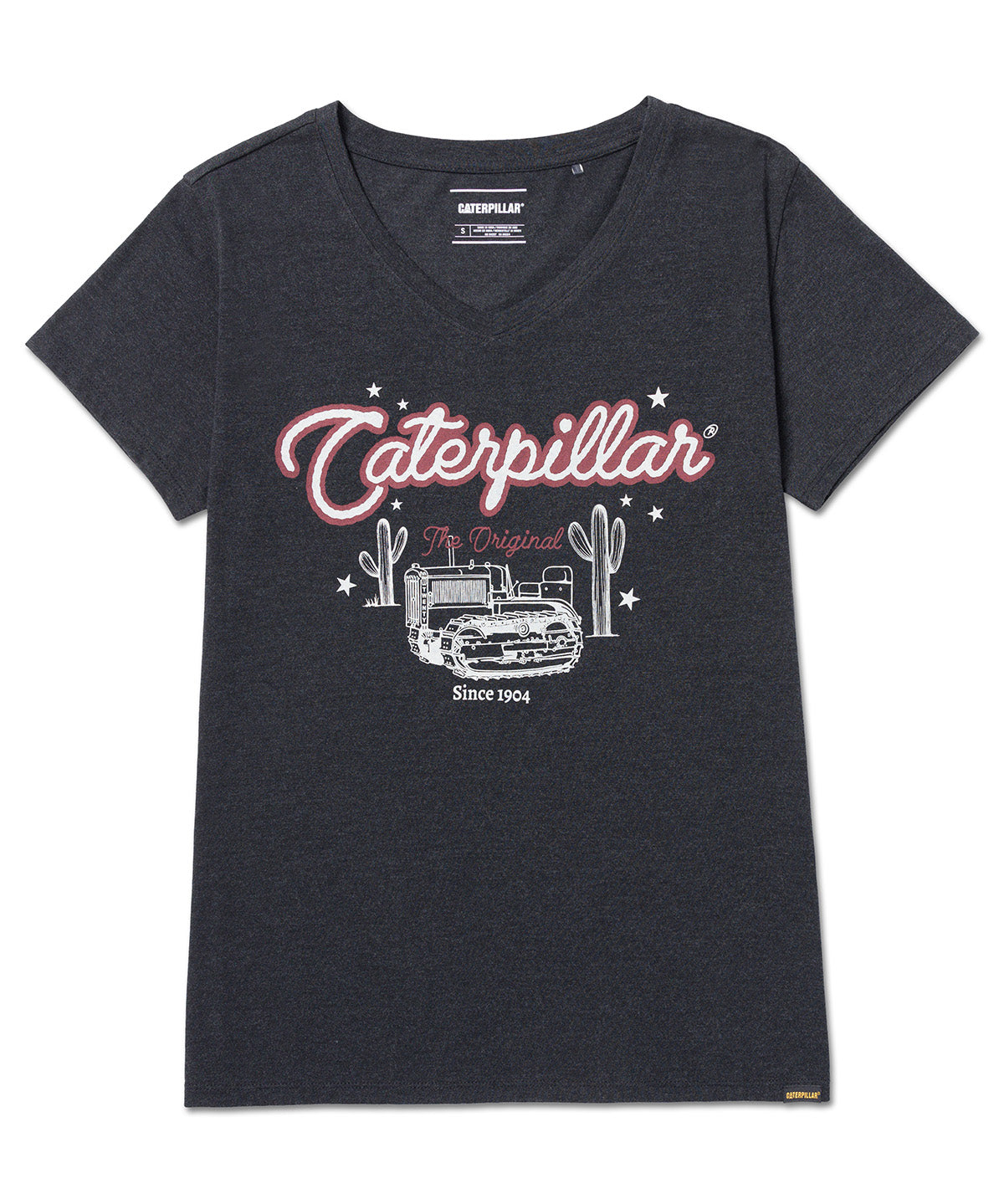POLERA MANGA CORTA MUJER V-NECK GRAPHIC TEE NEGRO