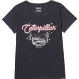 POLERA MANGA CORTA MUJER V-NECK GRAPHIC TEE NEGRO