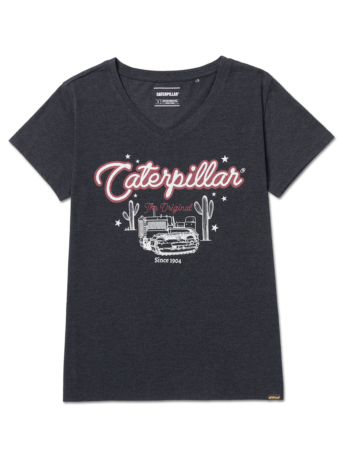 POLERA MANGA CORTA MUJER V-NECK GRAPHIC TEE NEGRO