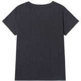 POLERA MANGA CORTA MUJER V-NECK GRAPHIC TEE NEGRO
