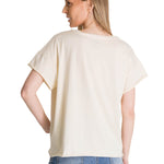 Polera Manga Corta Mujer Diseño Crema CAT