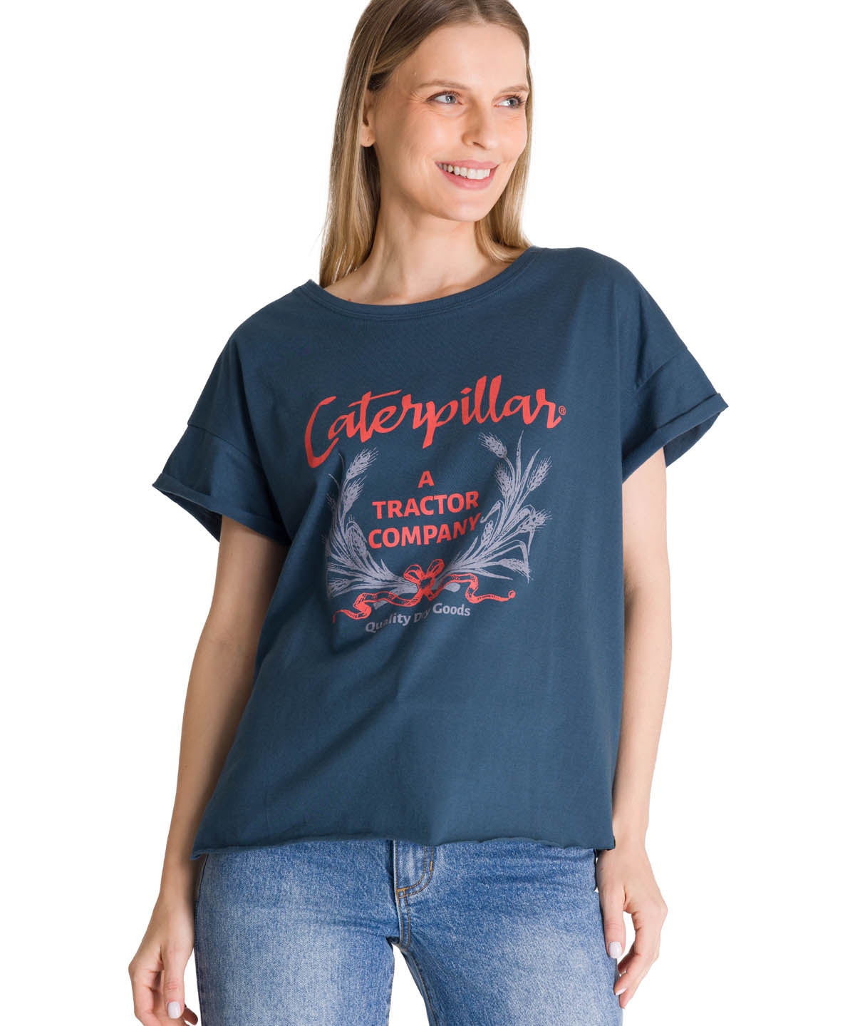 Polera Manga Corta Mujer Diseño Petroleo CAT