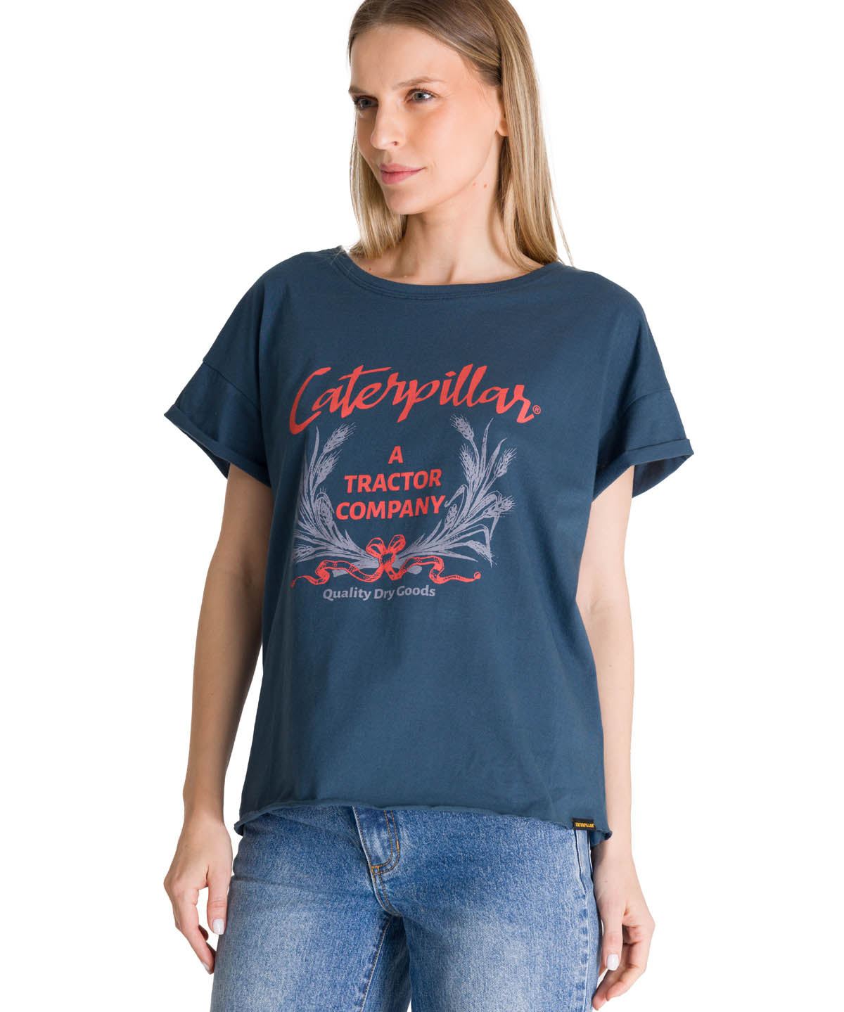 Polera Manga Corta Mujer Diseño Petroleo CAT